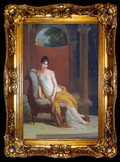 framed  Alexandre-Evariste Fragonard Madame Recamier, ta009-2
